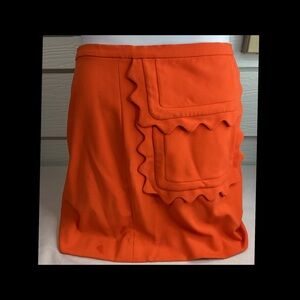 Victoria Beckham for Target Orange Skirt with Ruffle Pockets